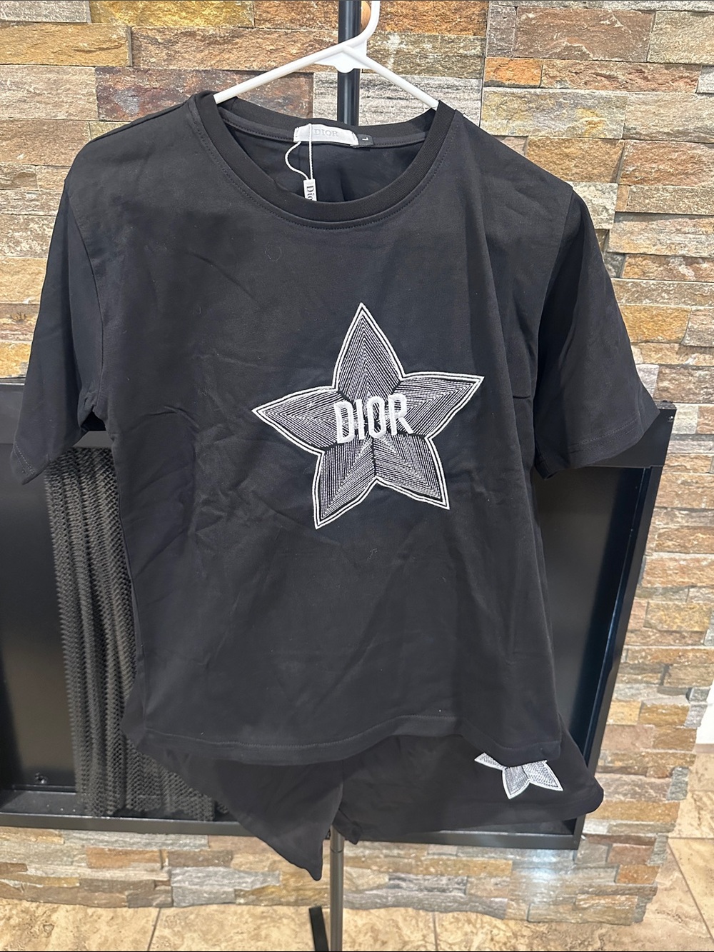 Black Tee with Star Logo set one size